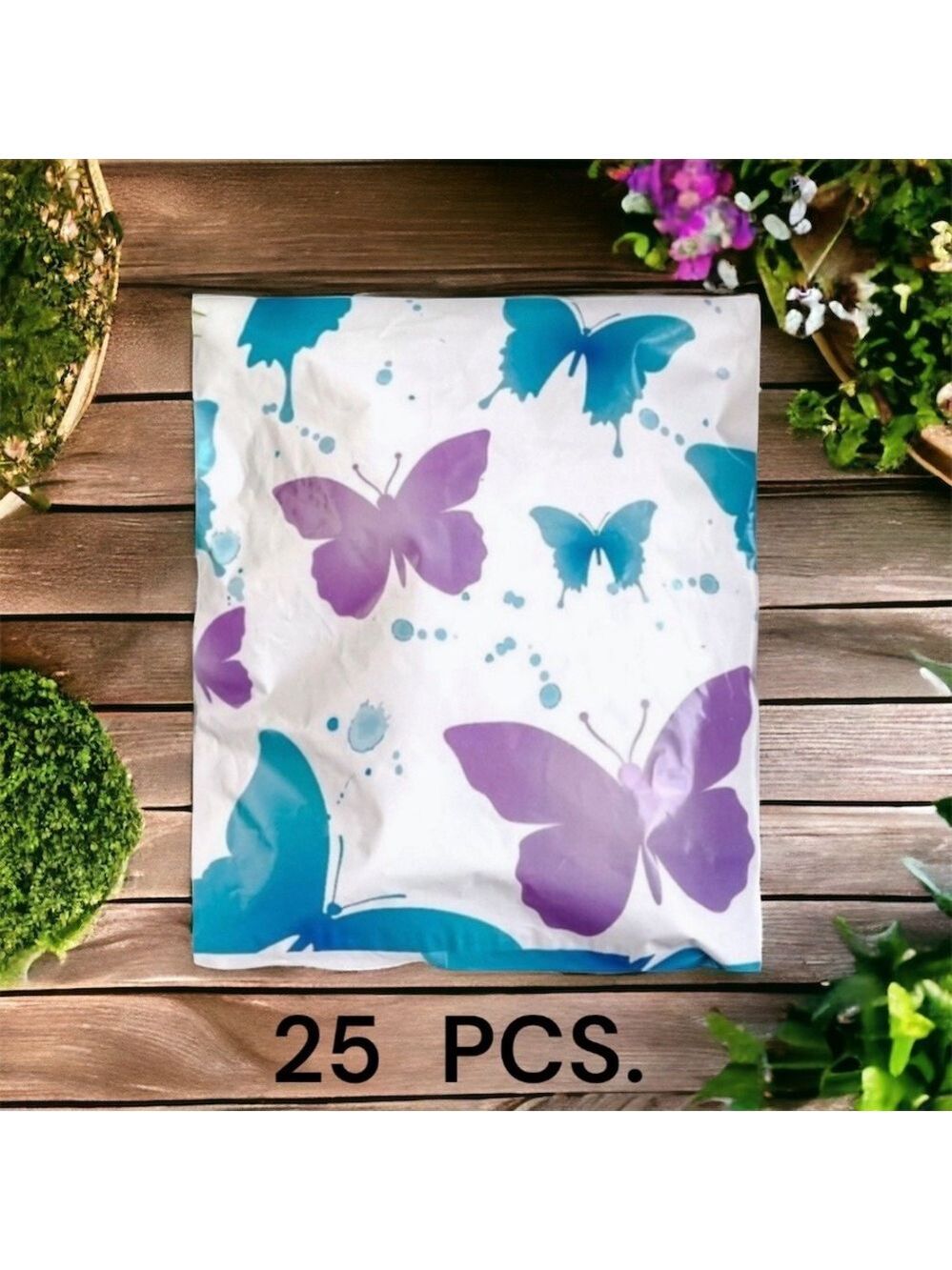 25 10X13 Poly Mailers Butterfly Flat Shipping Envelopes PRICE FIRM - Picture 6 of 10